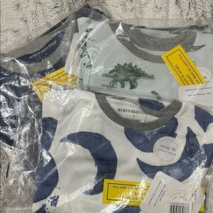 Burt's Bees Baby Pajama Sets- Set of 3 NIB